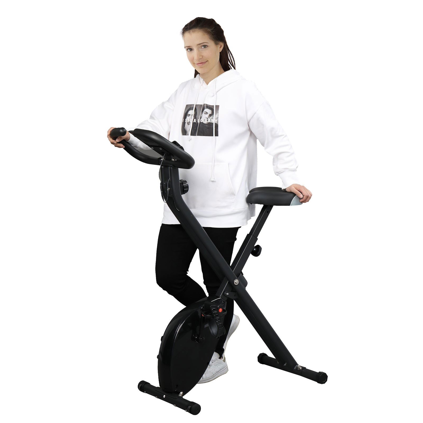 Home Folding Exercise Bike Black - MLNshops