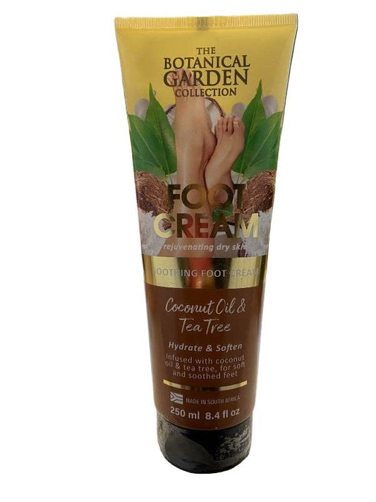 Botanical Foot Cream with Coconut & Tea Tree for Soft, Skin