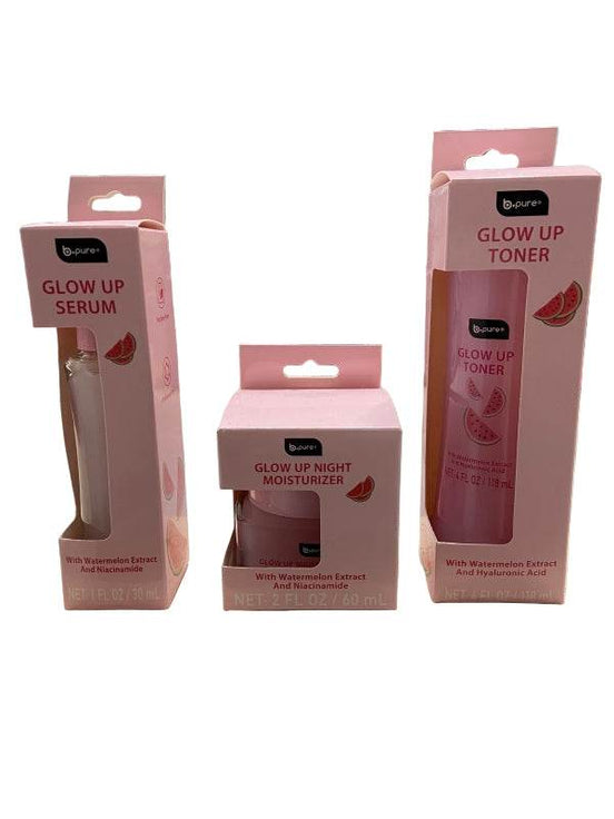 B Pure Glow Up- Toner, Serum & Moisturizer Sets