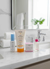 Dermasil Skin Care Collection recovery cream, jelly cleanser, oil serum, and hydra serum