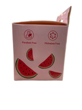 Pink box with watermelon slice designs and &