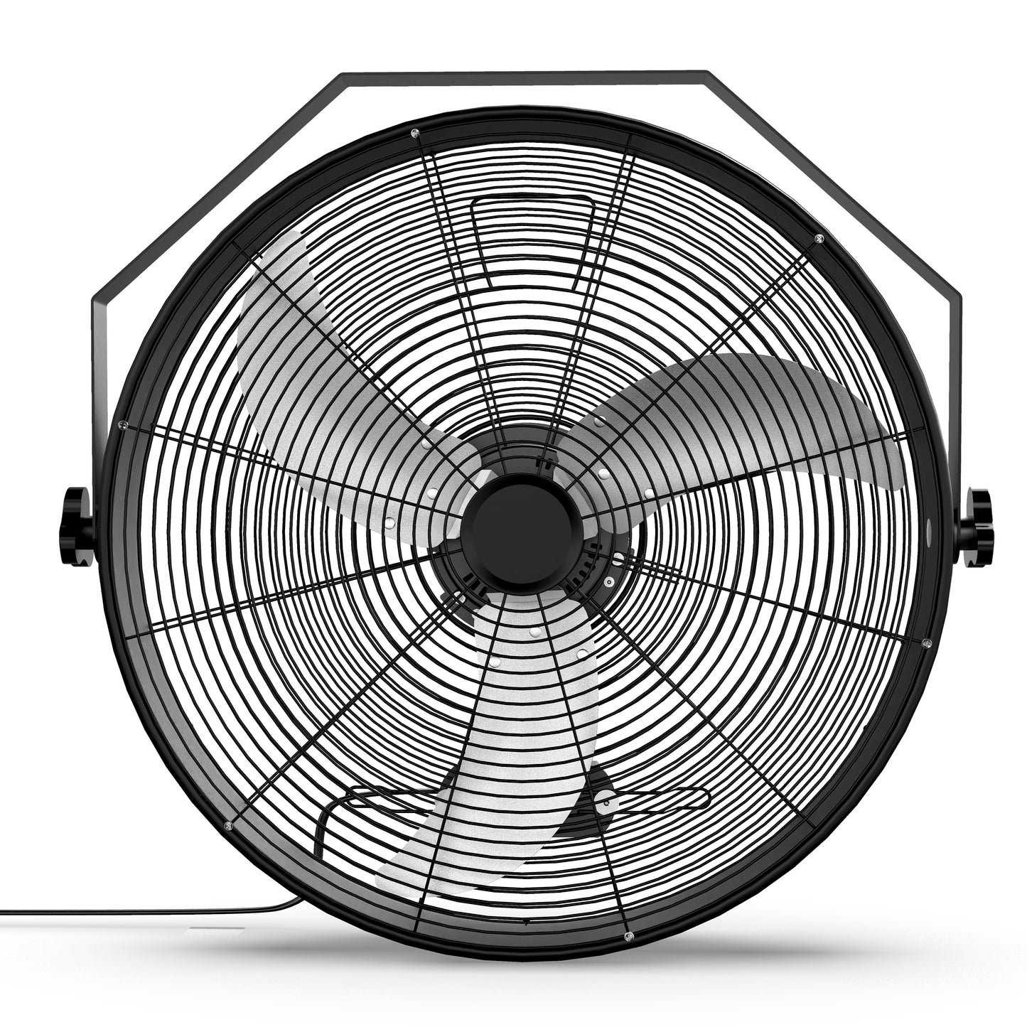 InfiniPower 18 Inch High Velocity Wall Mount Fan with Rack, 3 Speed Industrial/Commercial Metal Ventilation Fan MLNshops