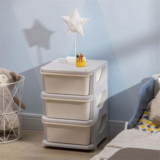 Kids Storage Unit Dresser-Cream White MLNshops