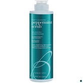 Teal bottle of Brocato Peppermint Scrub Balancing Conditioner on a white background