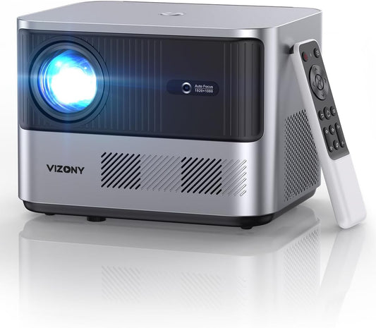Mini Projector 4K Support by VIZONY, FHD 1080P 800ANSI 5G WiFi Bluetooth Projector.