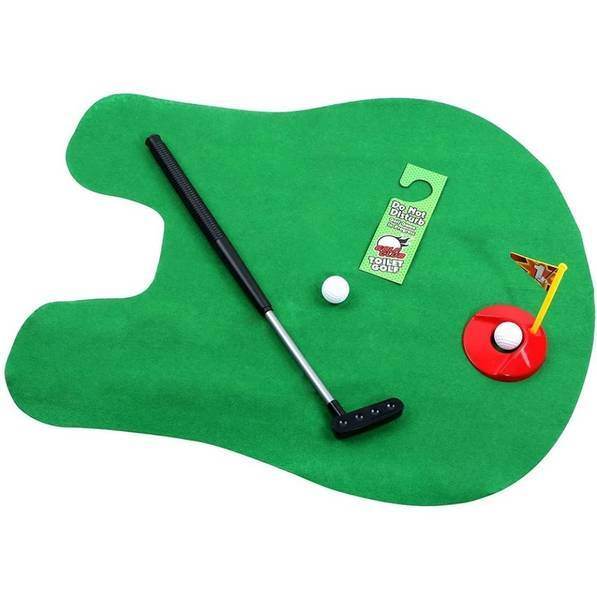 Mini Toilet Golf Toy Set Toilet Time Golf Game Set Golf Training FT24-CAE317green