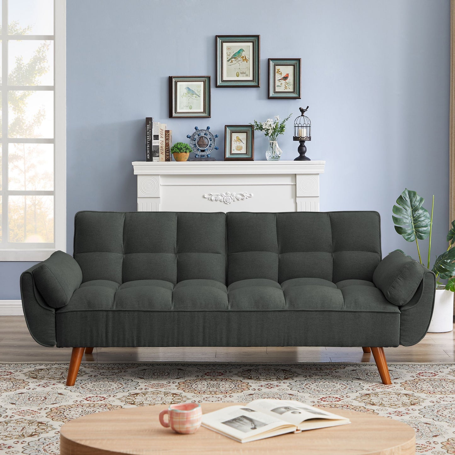 New Design Linen Sofa Furniture Adjustable Backrest