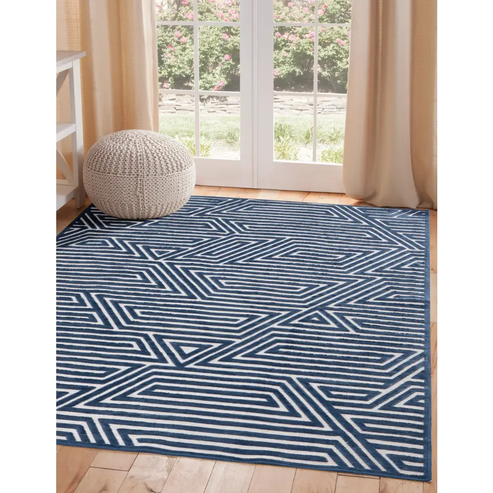 Orbit Blue Area Rug 5x8 - MLNshops