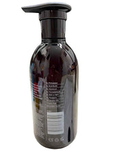 Black soap dispenser on a light-colored surface