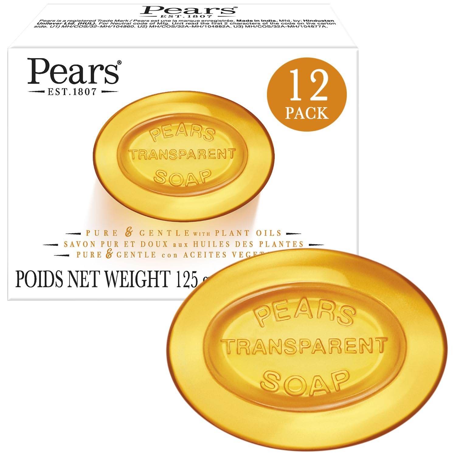 2X Pears Transparent Glycerine Soap, 3.5-oz. Bars