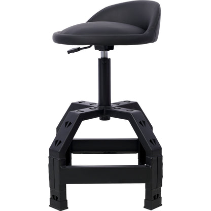 Pneumatic 360 Degree Swivel Stool, Mechanics Rolling Creeper Seat, Heavy Duty Mechanics Stool,black MLNshops