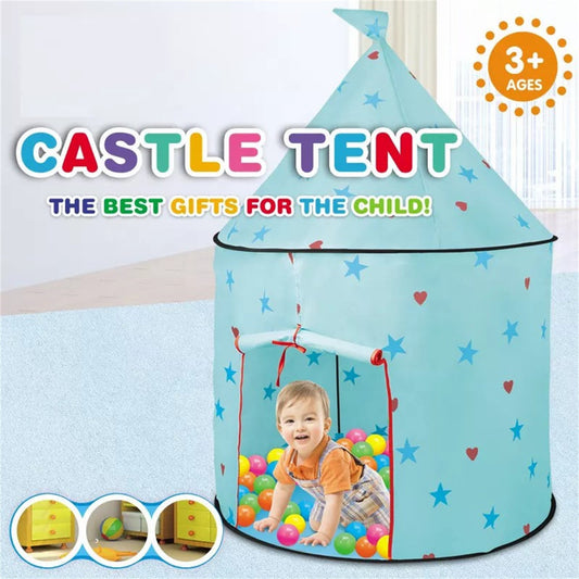 Princess Castle Play Tent, Kids Foldable Games Tent House Toy for Indoor & Outdoor