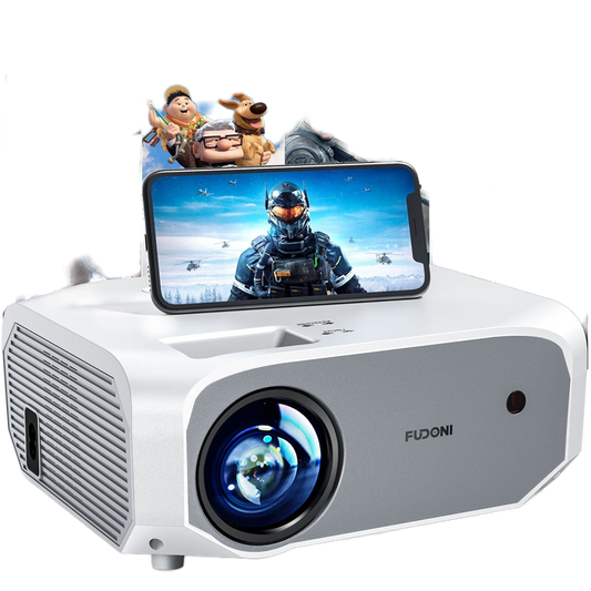 Projector with WiFi and Bluetooth - Native 1080P 5G WiFi 4K projector compatible with FUDONI 10000L Portable MLNshops