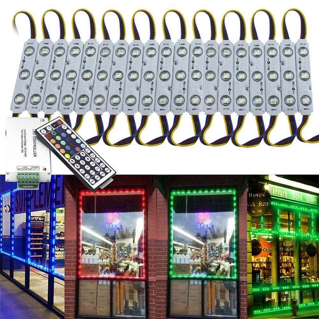 RGB SMD 5050 3 LED Module Light 12V For Sign Letter Channel Lamp Store Window with controller Default Title