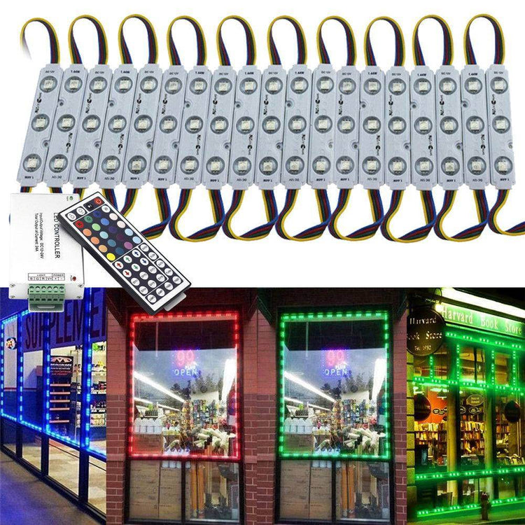 RGB SMD 5050 3 LED Module Light 12V For Sign Letter Channel Lamp Store Window with controller