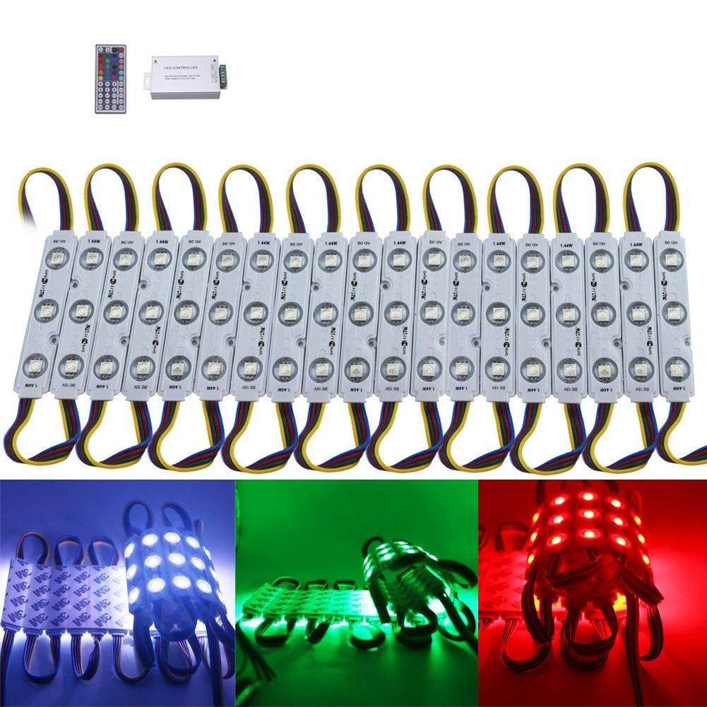 RGB SMD 5050 3 LED Module Light 12V For Sign Letter Channel Lamp Store Window with controller