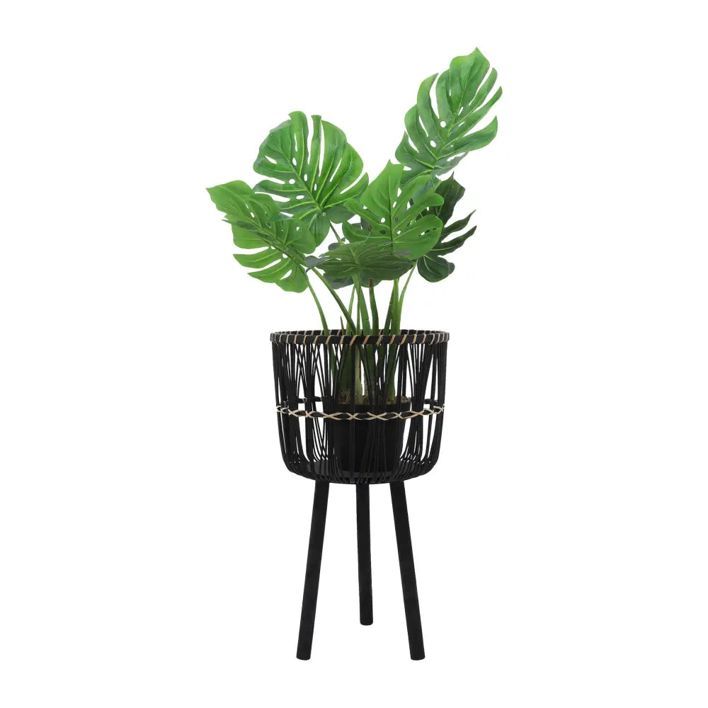 S/3 Bamboo Planters 11/13/15", BLACK - MLNshops