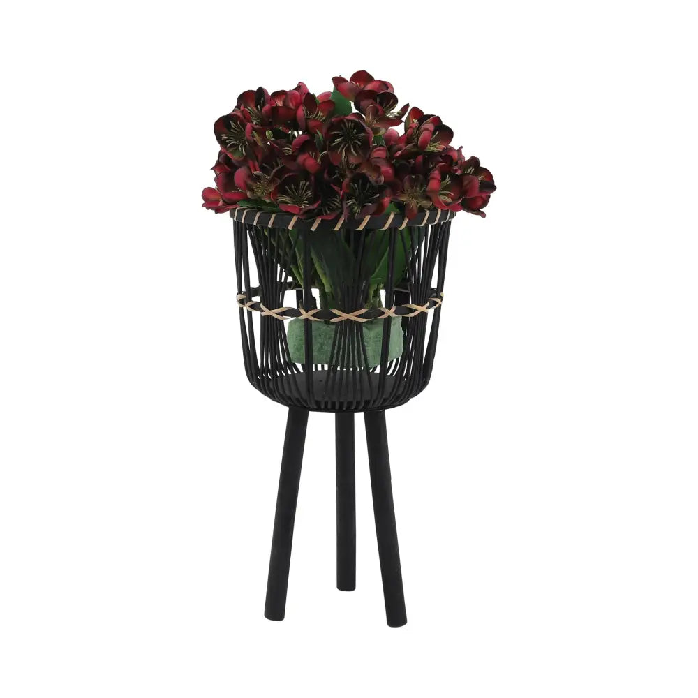 S/3 Bamboo Planters 11/13/15", BLACK - MLNshops