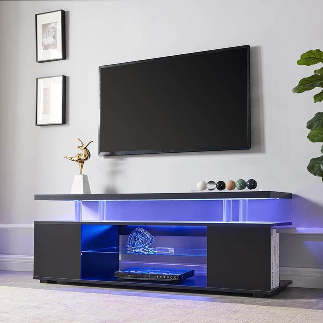 TV Stand for 65 Inch TV LED Gaming Entertainment Center
