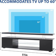 TV Stand for 65 Inch TV LED Gaming Entertainment Center