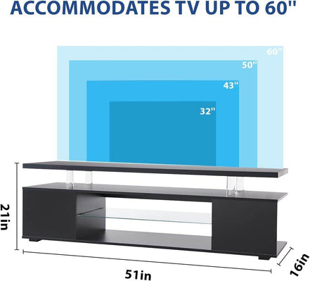 TV Stand for 65 Inch TV LED Gaming Entertainment Center