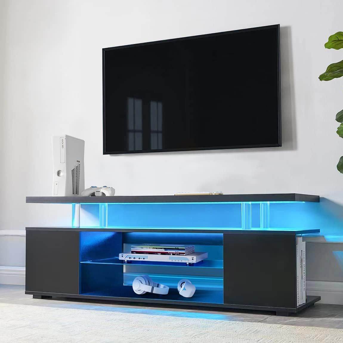 TV Stand for 65 Inch TV LED Gaming Entertainment Center