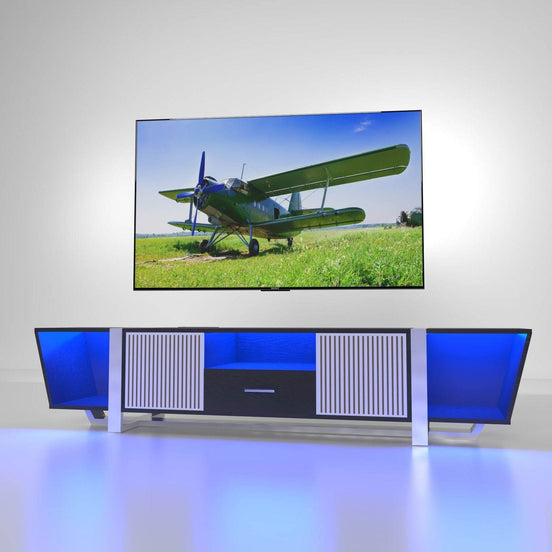 Modern TV Stand with LED & Remote Control Entertainment Bar