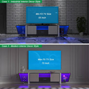 Modern TV Stand with LED & Remote Control Entertainment Bar