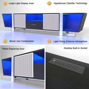Modern TV Stand with LED & Remote Control Entertainment Bar