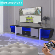Modern TV Stand with LED & Remote Control Entertainment Bar