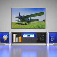 Modern TV Stand with LED & Remote Control Entertainment Bar