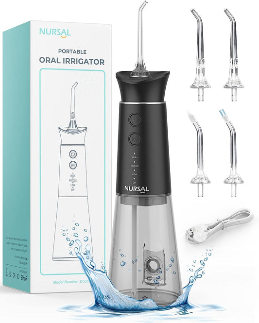 Water Dental Flosser Cordless with Magnetic Charging for Teeth Cleaning.