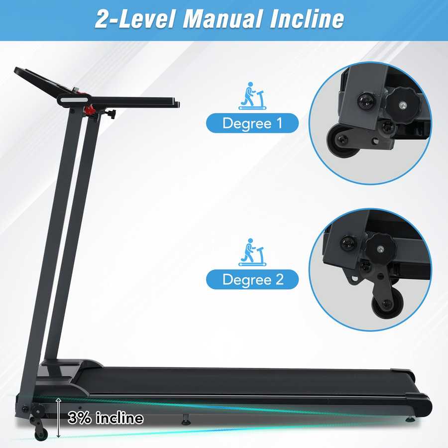 Treadmill with 2-Level Manual Incline