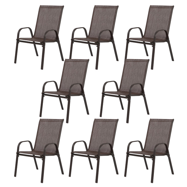 8 Piece Outdoor Camping Chairs Set for Garden and Patio