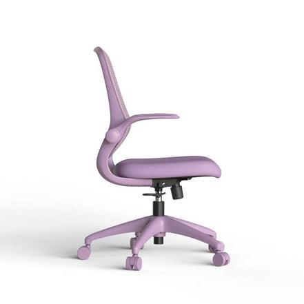 Purple office chair on a white background