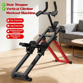 Stair stepper vertical climber workout machine in a living room setting