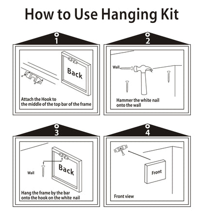 a diagram of how to use hanging kit