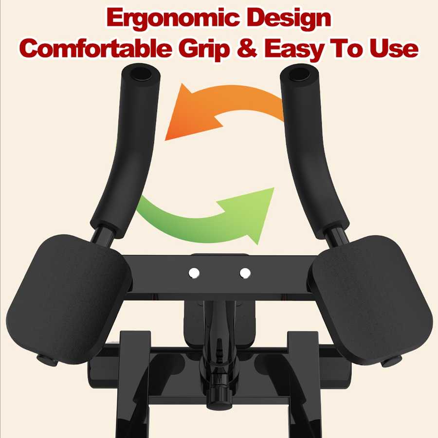 Black arm exercise machine with ergonomic design and comfortable grip on a beige background