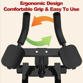 Black arm exercise machine with ergonomic design and comfortable grip on a beige background
