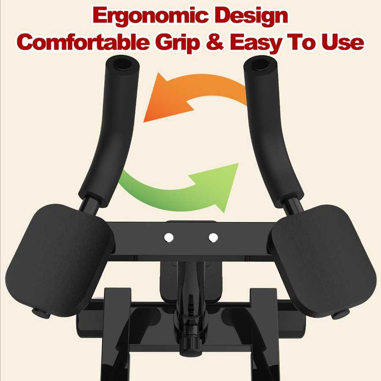 Black arm exercise machine with ergonomic design and comfortable grip on a beige background