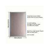 Metal tray with dimensions and features on a white background
