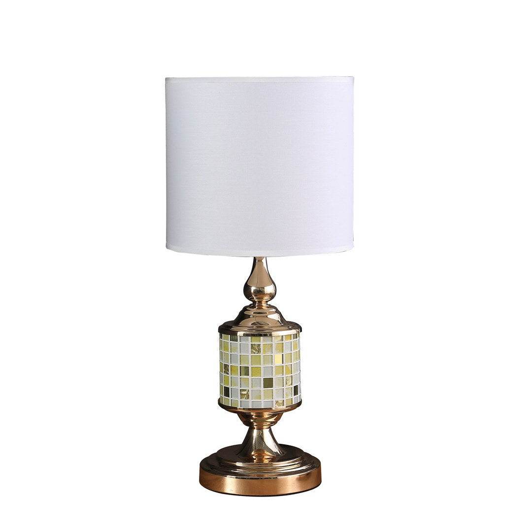 23' Layla Rose Gold Bohemian Glass Mosaic Modern Table Lamp Default