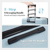 Telescoping handle extension for a suitcase with text on how to use it.
