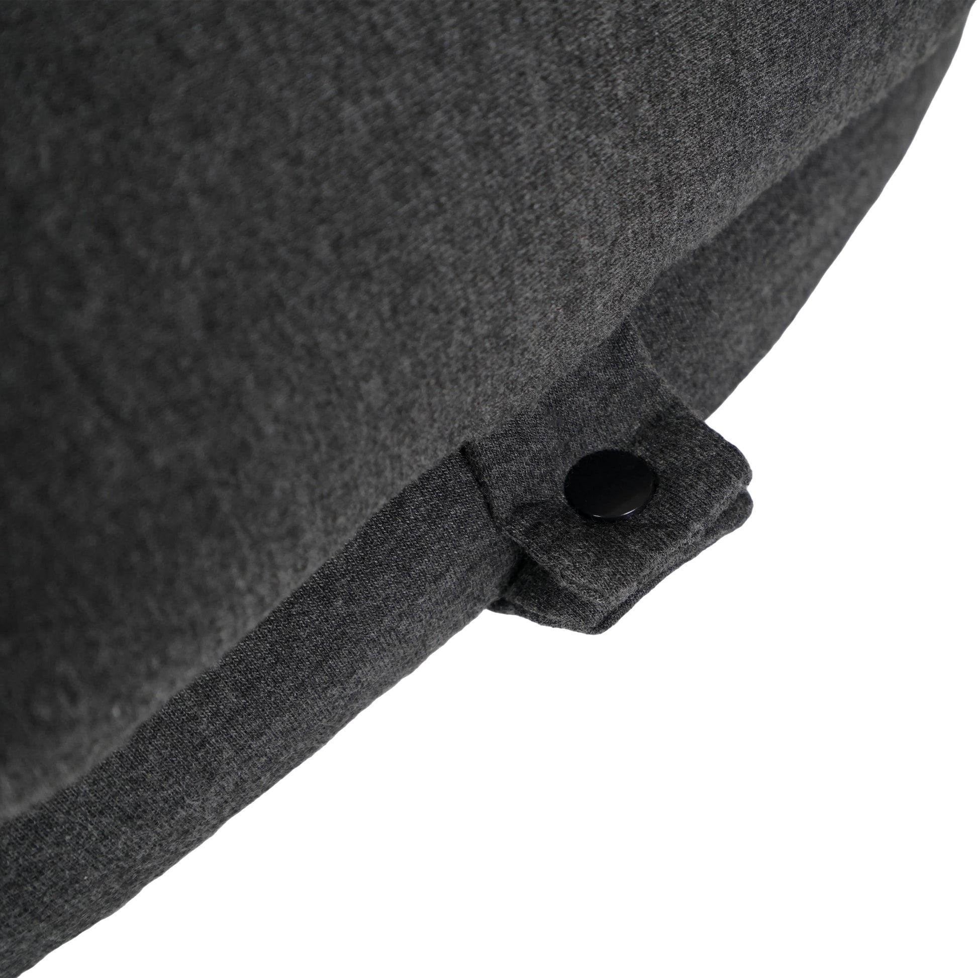 Snap button on Ergonomic Memory Foam Bed Pillow - Spinal Support Pillow for securing position or attaching accessories.