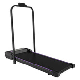Black portable under-desk treadmill with LED display, 2.5HP motor, compact design, ideal for home office use