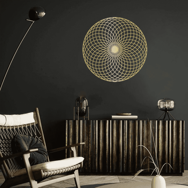Geometric Wall Art Decor in Living Room