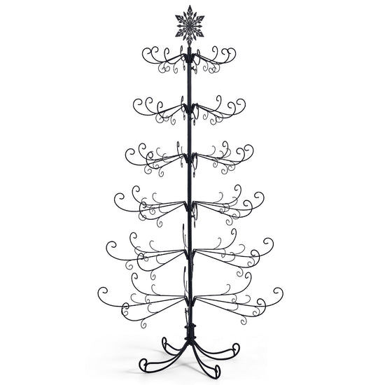 6ft Black PVC Iron Christmas Tree with Snowflake Top (Accessories Not Included) - Everyday Decor Tree