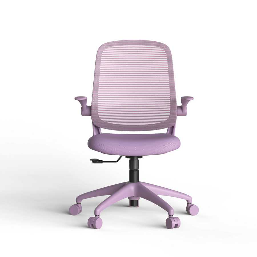 Purple office chair on a white background