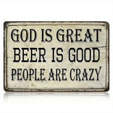 Vintage-style sign with text &