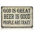 Vintage-style sign with text &